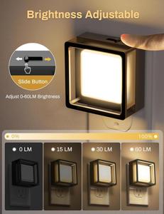 ไฟกลางคืนแบบเสียบปลั๊กติดผนัง ปรับความ<span class=keywords><strong>สว่าง</strong></span>ได้ ไฟกลางคืน LED สำหรับไฟส่อง<span class=keywords><strong>สว่าง</strong></span>ในบ้านและทางเดิน - Product Image 5