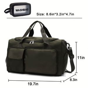 Men Women Travel Duffel with Wet Pocket Overnight with Shoe Compartment Carry on Travel Bag Gym Duffle Sports Bag - Product Image 2