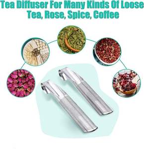 Yongli ที่กรองชาสแตนเลสแบบ3-in-1ที่กรองชาพร้อมแปรงและตะขอสำหรับใบชาหลวม - Product Image 4