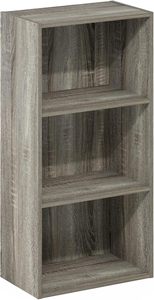 Hot-Selling 3-Tier Open <strong>Shelf</strong> Bookcase Storage Table for Living Room, <strong>French</strong> Oak Finish - Product Image 3