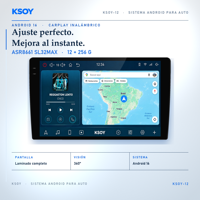 KSOY Android 16 Autoradio pour le remplacement de l'audio dans les voitures, pour les distributeurs et les grossistes