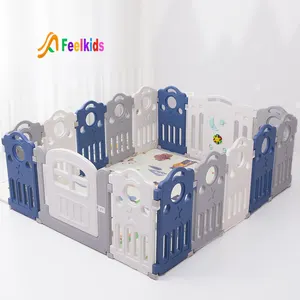 Feelkids hot selling high quality playing plastic children play fence game fence durable ababy fence set