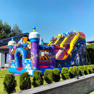 Castillo inflable gigante de calidad comercial para exteriores, con tobogán espacial, para fiestas infantiles. - Product Image 2