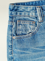 Jean en denim coupe large pour femme, effet moustaches de chat, légère fente, déchiré, coupe ample, longueur cheville, pour un look décontracté au quotidien