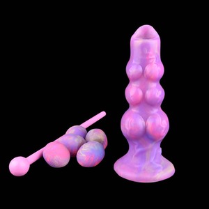 Monster Dildo Ovipositor Dildo Hollow con 5 huevos Juguete sexual para adultos para mujeres Parejas Lobo Anudado Dildo Mujeres Juguetes sexuales grandes - Product Image 1