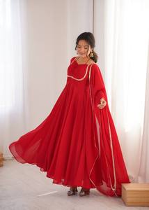 Elegant Georgette Fabric Anarkali Suit Women Long Designer Gown Indian Ethnic Wear Party Festival Ladies Clothing Quick Dry - Product Image 5