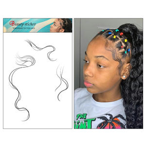 <span class=keywords><strong>Stampa</strong></span> personalizzata del tatuaggio dei capelli 4C di vendita calda contro l'allergia autoadesivo del tatuaggio dei capelli delle donne impermeabili temporanee - Product Image 3