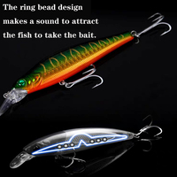 Leurre dur de pêche LUTAC flottant 0,3m, leurre minnow en plastique ABS, longue portée, sonorité boule d'acier, hameçon triple VMC, leurres jerkbait 80mm/7g