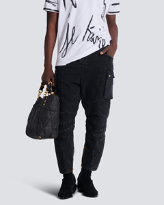 Ykmozi กางเกงยีนส์สีเทาทรงสลิมฟิตสำหรับผู้ชายกางเกงยีนส์มอเตอร์ไซด์ฟอกสีอ่อนออกแบบโลโก้ได้ตามต้องการ - Product Image 3