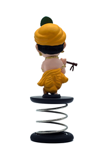 Dhyaan Bansidhar, Figura de Krishna en Tono de Piel, de Plástico, para el Tablero del Automóvil y el Templo del Hogar, Flauta Decorativa Kanha, Adorno Funspring - Product Image 5