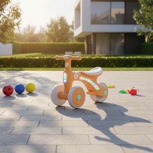 Trottinette d'équilibre sans pédales à quatre roues pour enfants, pour les tout-petits de 1 à 3 ans, trottinette d'apprentissage pour bébé - Product Image 5