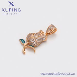 X000799305 Perhiasan Liontin Fashion Xuping Berlapis Emas 18K Grosir Zirkon Warna-warni Tembaga Liontin Mewah - Product Image 3