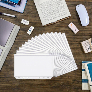 ซองใส่เอกสาร SAM A6 แบบ 6 รู ซองใส่<span class=keywords><strong>เงินสด</strong></span>แบบใส ซองซิปใส ซองใส่เอกสารแบบหลวม ซองกันน้ำ PVC สำหรับจัดเก็บเอกสาร - Product Image 2