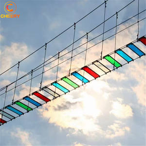 他の遊園地製品屋外遊び場アドベンチャーパークスリリングスカイライドサスペンションブリッジ - Product Image 5