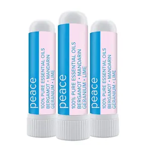 Inhalador Nasal de La Paz, aceite esencial calmante, mezcla el mejor para aliviar la tensión, ayuda a la relajación y la meditación, fragancia calmante