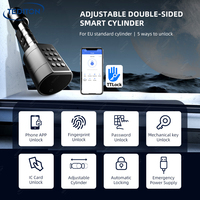 Cylindre de serrure intelligent antivol de qualité supérieure Euro TTlock avec application, empreinte digitale et mot de passe pour porte, serrure à mortaise intelligente