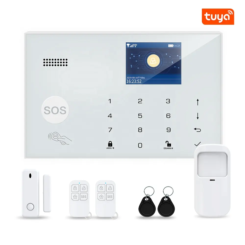Tuya-sistema de alarma antirrobo de seguridad para el hogar, sistema inalámbrico con Wifi, 4G/Gsm, venta directa de fábrica