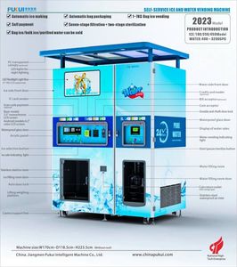 EU Outdoor Water and Ice Cube 2-in-1 Making Ice Vending and Water Vendo Vending Machine Dispenser - Product Image 4