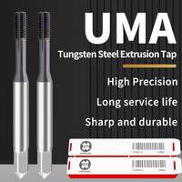 Tap Ulir Mesin Baja Tungsten Karbida Standar JIS M1-M18 untuk HRC 55 ° - 62 °   untuk Lubang Tembus