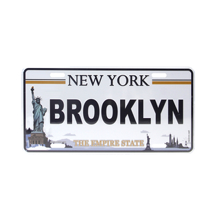 Mini aimant de plaque d'immatriculation <span class=keywords><strong>Souvenir</strong></span> Aimant de réfrigérateur 3D New york Souvenirs personnalisés - Product Image 5