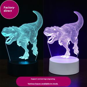 Ventes chaudes, directement de l'usine, veilleuse LED <span class=keywords><strong>licorne</strong></span>, lampe en forme d'aile 3D avec télécommande, motif de dinosaure pour la chambre des enfants, cadeau - Product Image 6