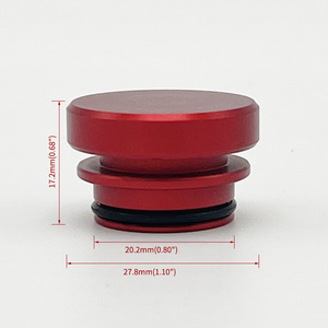 Couvercle de briquet en métal, couvercle anti-poussière en alliage d'aluminium de 27.8mm pour voiture et moto CP001 - Product Image 1