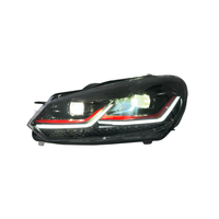 Ensemble de phares de voiture pour VW Golf 6 2009-2012, feux de jour, DRL bicolore rouge et blanc