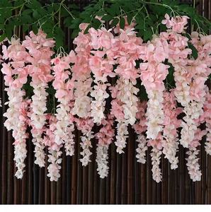 Chất Lượng Cao Bán Buôn Wisteria Nhân Tạo Hoa Handmade Wisteria Treo Hoa Nho Trang Trí Đám Cướ<span class=keywords><strong>i</strong></span> Cho Ngày Valentine - Product Image 6