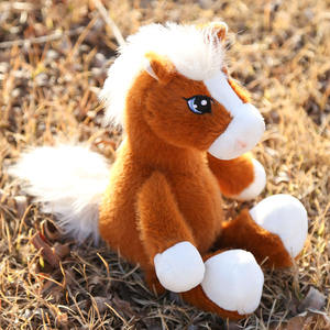 Logo personnalisé peluche cheval mascotte oreiller de sommeil pour enfants <span class=keywords><strong>poupée</strong></span> animal en peluche cadeau souvenir - Product Image 4