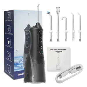 Portable Type Oral Irrigator Care Smart Powerful Detachable Dental Floss Water 5 Nozzles Pik 350ml Water Flosser for Teeth