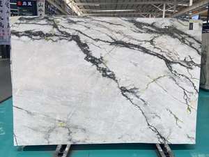 Elegantie Exotisch Groen Marmer Natuursteen Gepolijst Modern Ontwerp Voor Huisdecoratie Wandtoepassing Aanrechtbladen Met Witte Onderkant - Product Image 2