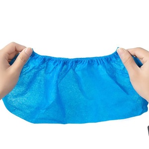 Disposable Thickened Non Woven Fabric Shoe Covers Blue Breathable Dustproof Non Slip Wear Resistant Anti Static For Home Indoor - Product Image 3