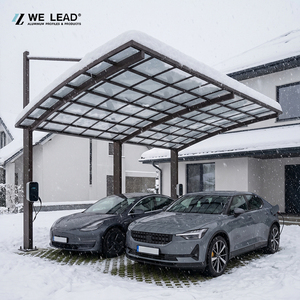 Système de abri de voiture extérieur personnalisé, robuste, à double baie, résistant aux intempéries, en aluminium - Product Image 2