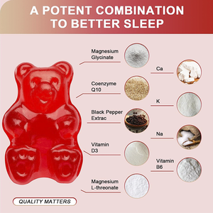 Magnesio Glicinato Calm Gummies Cambiar la situación del sueño Ayuda a combatir <span class=keywords><strong>el</strong></span> suplemento de magnesio <span class=keywords><strong>Cuerpo</strong></span> Multifunción Gummies Candy - Product Image 2