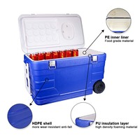 Glacière Glacière Glacière Glacière avec Roues 50L Grande Capacité Bouteille de Bière 55L