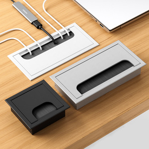 <span class=keywords><strong>Cache</strong></span>-trou de câblage en alliage d'aluminium pour bureau et <span class=keywords><strong>meuble</strong></span> <span class=keywords><strong>TV</strong></span> - Design minimaliste moderne électroplaqué - Product Image 1