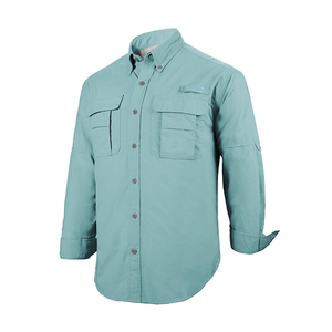 Chemises de pêche pour hommes, logo personnalisé, grande taille, respirantes, antibactériennes, 100% nylon, imprimées par transfert thermique, protection UV SPF50, séchage rapide - Product Image 1