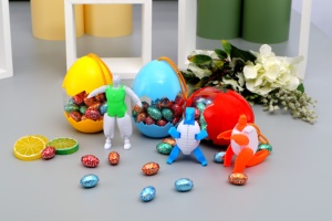 KENLAIFU Halal OEM Custom Logo Black Solid Dark Compound <strong>Chocolate</strong> <strong>Egg</strong> for Christmas <strong>Easter</strong> Birthday Party - Product Image 3