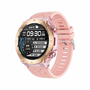 Kc82 mới đến ngoài trời GPS thông minh Đồng hồ Đèn pin la bàn BT chức năng gọi điện thoại không thấm nước phong cách thể thao Smartwatch Silicone - Product Image 2