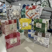 Vente flash : 8 pièces de draps de lit en stock, ensemble de draps de lit de luxe sur mesure, ensemble de literie king size avec rideaux