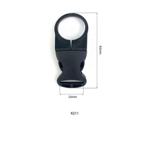 Mousqueton professionnel en plastique pour extérieur, avec boucle de sangle, support de bouteille d'eau, clip EDC, pour ceinture, sac à dos, camping