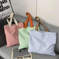 Tas Tote Kanvas Bergaris dengan Nama Rajutan Personalisasi Uionen Spring Fashion, Kapasitas Besar untuk Perjalanan Sehari-hari, Dapat Dibawa di Bahu