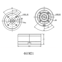 Moteur CC sans balais à arbre creux 46IM21 12-36V 102g alésage 15mm 8000 tr/min Outrunner pour drone, robot, équipement médical et bras de robotique