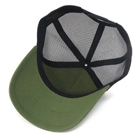 Venta al por mayor personalizado parche de cuero al aire libre hombres deportes verde táctico pesca caza senderismo 5 paneles béisbol camión camionero gorras