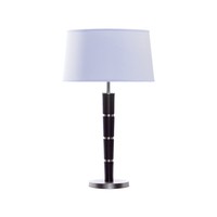 Lampe de bureau personnalisée à prix compétitif lampe de table d'hôtel en nickel brossé blanc pour hôtel lampe de chevet et de lecture avec abat-jour en lin vente en gros