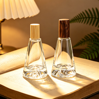 30ml Glas-Rollflasche mit Holzdeckel Bambusdeckel Ätherisches Öl Roll-on Flasche mit Edelstahlkugel