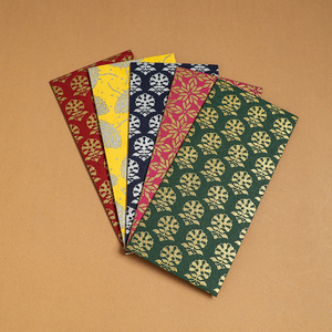 Handmade Fabric <b>Envelopes</b> Assorted Pack of 5 Reusable Decorative Cloth Covers for Gift Packaging Invitations and <b>Money</b> - Product Image 1