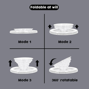 Conception personnalisée 2 en 1 Support de téléphone magnétique Grip Stand Cover pour Samsung S25 Ultra S24 S23 Clair Transparent Impression Téléphone Cas - Product Image 6