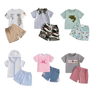 Stocklot Children's Mix Material <b>T</b>-<b>Shirts</b> and Shorts Sets with Cartoon and Nature Prints for Summer Wear CN;GUA Model 2026.4 - Product Image 6