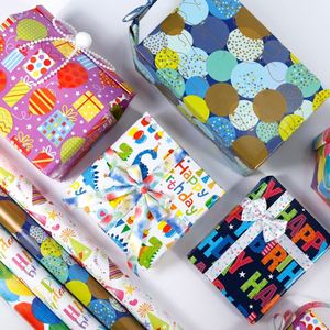 High Quality Wholesale 80g Birthday Art <b>Paper</b> <b>Tissue</b> 43*300cm Gift Luxury Custom Packaging <b>Wrapping</b> <b>Paper</b> Roll - Product Image 6